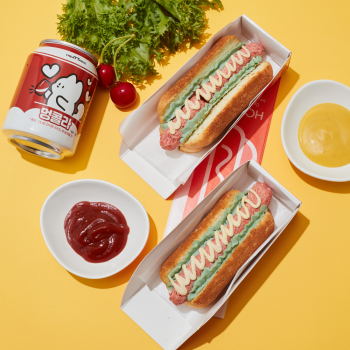 수제 닭가슴살 핫도그