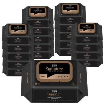 Soom 숨 시그니처 에디션 물티슈 캡형 엠보싱 아기 70매 x 20팩