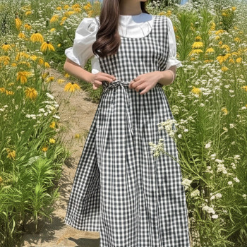 이로다 아침에 앞치마 프릴 면 앞치마 유치원 어린이집 교사용 카페 공방