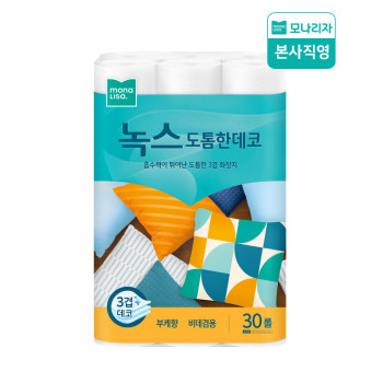 모나리자 도톰한데코 화장지 휴지 두루마리 3겹 30M 30롤 1팩