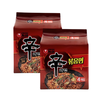 농심) 신라면 볶음면 131g, 2팩(8봉지입)