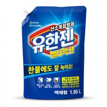 유한젠 멀티액션 액체형 표백제 리필, 1.95L,