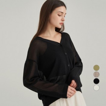 ELLE PARIS 릴렉스핏 여름용 데일리 가디건